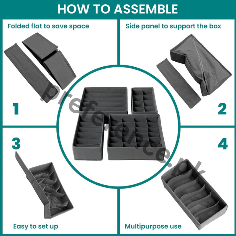 Drawer Organizers Pack Of 4 - Sort And Store