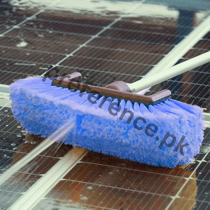 Telescopic Solar Panel Cleaning Brush with Water Switch