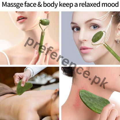 2‑in‑1 Natural Jade Facial Beauty Roller