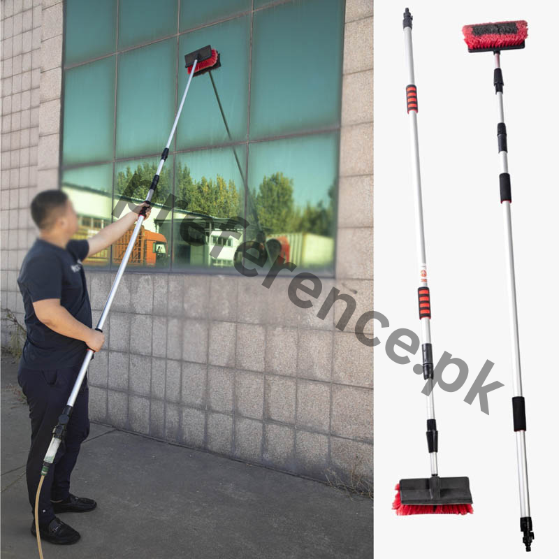 Telescopic Solar Panel Cleaning Brush with Water Switch